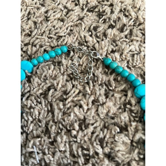 Colar Boho Redondo Pedra Howlita Turquesa necklace - Picture 3 of 4